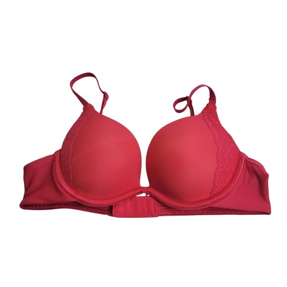 Maidenform Underwire Push Up Bra One Fab Fit Pink Orange Full Coverage Size 34A - Picture 1 of 6
